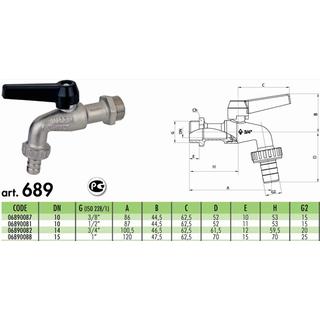 FAUCET BUGATTI 1/2 689