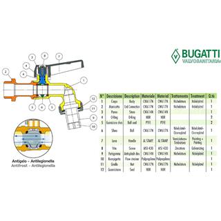 FAUCET BUGATTI 1/2 ΑΝΤΙ-FREEZ 691