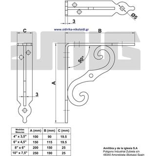 ΓΩΝΙΕΣ ΡΑΦΙΟΥ AMIG 90Χ100 ΜΑΥΡΕΣ 2-4"