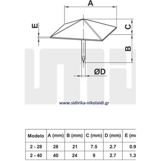 ΚΑΡΦΙΑ AMIG 2-40 ΜΑΥΡΑ ΔΙΑΚΟΣΜΗΤΙΚΑ