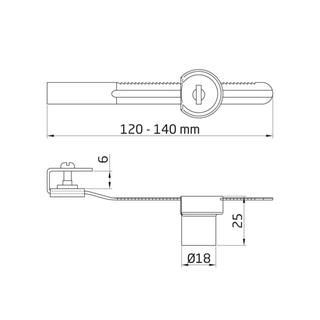 Sliding door lock AMIG 140