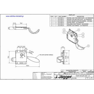 LOCKS TRACTOR JAGGER BLACK HANDLES