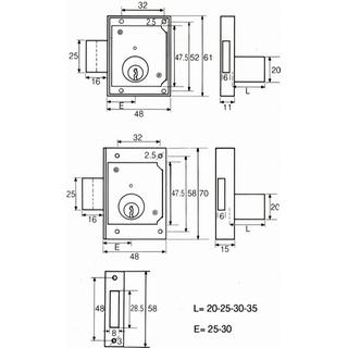 DRAWER LOCK GEVY 25Χ25