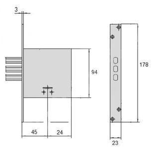 LOCK CISA 57234-45 3 keys