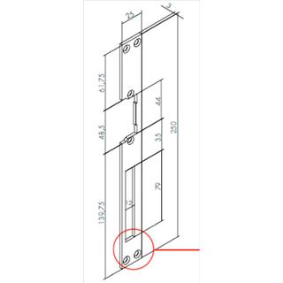 electric strike plates GEVY NICKEL 904.212 TWO HOLES