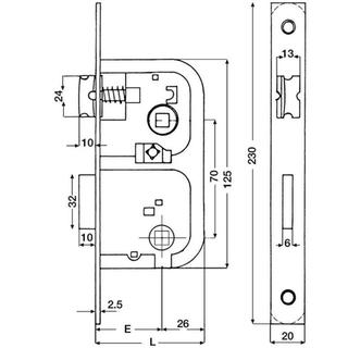 LOCK WC SINA GOLD PICCOLO