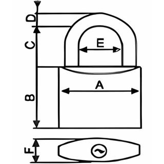 PADLOCKS ΒΤ ΟΡ GOLD 60