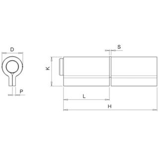 Hinge pins 20/80 EARS