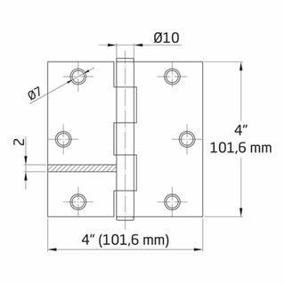 square hinges 4Χ4 YELLOW