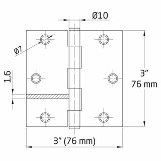 square hinges 3Χ3 YELLOW