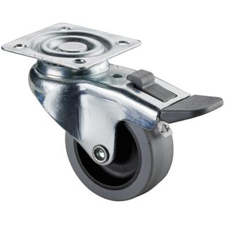 CASTORS GREY SWIVEL+BRAKE 50