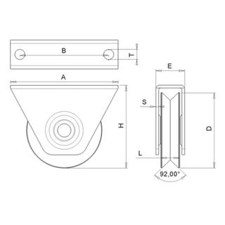 WHEELS WITH BASE FOR BOLTS