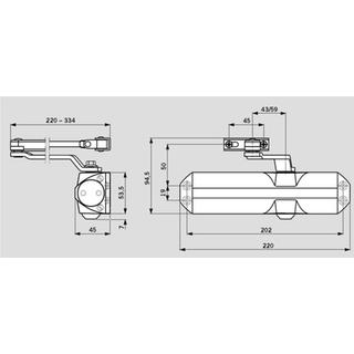 DOOR CLOSER DORMA TS68 SILVER