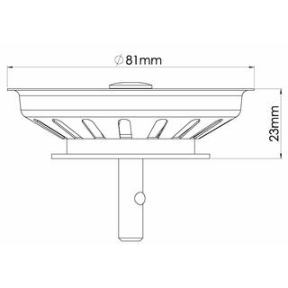 SINK VALVE F90 GREY 3.5CH1.5