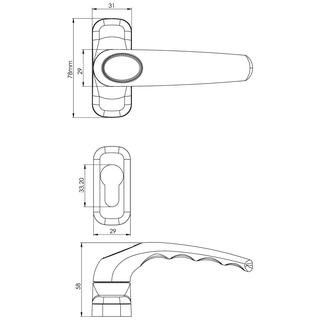 ALUMINIUM HANDLE 140/3