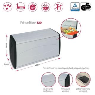 STORAGE BOX PVC QBLACK PRINCE BLACK-GREY