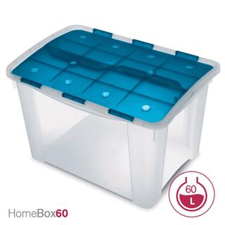 STORAGE BOX. "ΗΟΜΕ ΒΟΧ 60 OCEAN"  TRANSPARENT