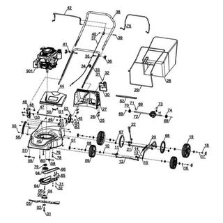 Gasoline lawn mower Self propeled EINHELL GC-ΡΜ 46/1 S B&S