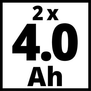 EINHELL Double fast charger set / 2 4.0 Ah batteries