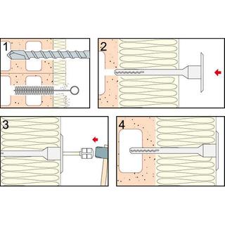 FIXING WITH STEEL NAIL FOR EXTERNAL THERMAL INSULATION COMPOSITE SYSTEM - CE CERTIFIED-FM ISOMAX washer