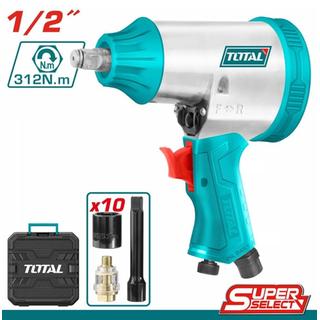 TOTAL Air impact wrench set 1/2" -  312Nm (TAT41125)