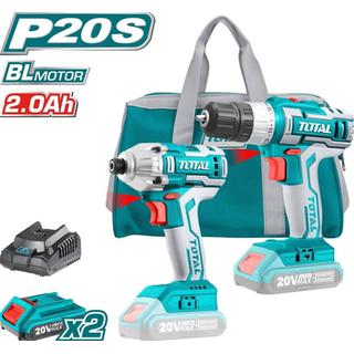 TOTAL Li-ion CORDLESS 2PCS COMBO KIT  20V / 2Ah (TCKLI2006)