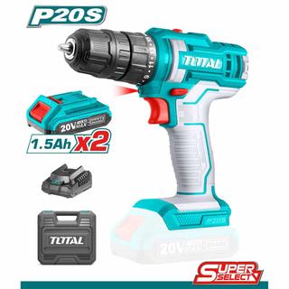 TOTAL Lithium-ion cordless drill 20V / 1.5Ah (TDLI20028)