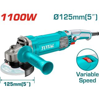 TOTAL PROFESSIONAL ANGLE GRINDER 1,100W - 125mm ELECTRONIC (TG110125565E)