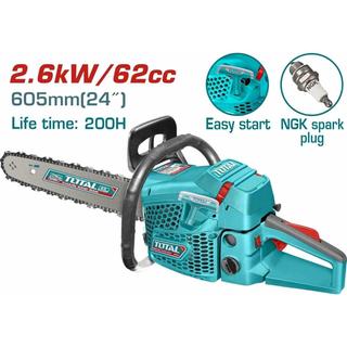 TOTAL Professional Petrol Chainsaw 62cc / 3.5HP / 60cm (TG5622611)