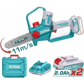 TOTAL ΕΠΑΓΓ. ΣΕΤ ΑΛΥΣΟΠΡΙΟΝΟ ΚΛΑΔ ΜΠΑΤΑΡΙΑΣ Li-ion 20V / 8" / 2Ah / 2 ΜΠΑΤ ΣΕ ΒΑΛΙΤΣΑ BL Motor (TGSLI20882E)