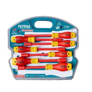 TOTAL SET OF SCREWDRIVERS SOCKETS 1000V VDE 7PCS (THKISD0701)