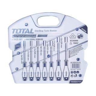 TOTAL SET OF SCREWDRIVERS SOCKETS 1000V VDE 7PCS (THKISD0701)