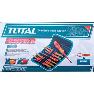 TOTAL PROFESSIONAL SET OF SCREWDRIVERS ALTERNATIVE 1000V VDE 12PCS (THKISD1201)