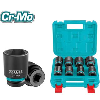 TOTAL PROFESSIONAL AIR SOCKET SET BLACK HEX 3/4" 8 PCS (THKISD34081)