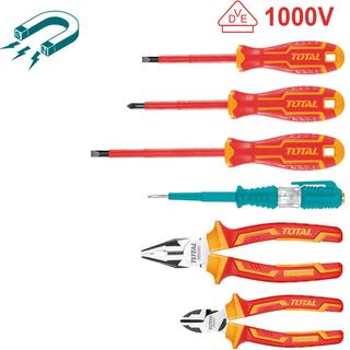 TOTAL ΣΕΤ ΕΡΓΑΛΕΙΑ ΧΕΙΡΟΣ 1000V 6ΤΕΜ (THKIST3062)