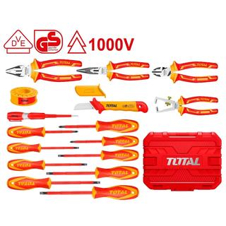 TOTAL ΚΑΣΕΤΙΝΑ ΕΡΓΑΛΕΙΩΝ ΧΕΙΡΟΣ 1000V VDE 16ΤΕΜ (THKITH1601)