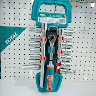 TOTAL PROFESSIONAL 1/2" RATCHET SET WITH SOCKETS 17PCS (THT121171)