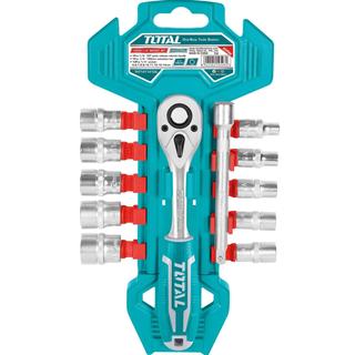 TOTAL PROFESSIONAL 1/2" RATCHET SET WITH SOCKETS 12PCS (THT141121)