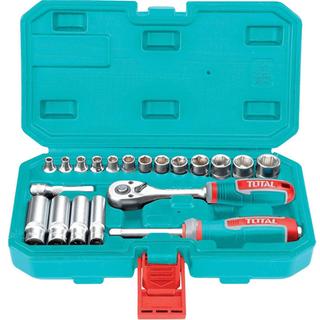TOTAL PROFESSIONAL 1/4" SOCKET CASE 20PCS (THT141201)