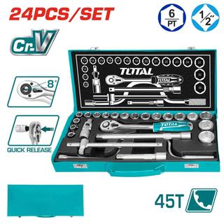 TOTAL PROFESSIONAL 1/2" SOCKET SET 24PCS (THT141253)