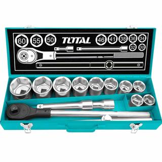 TOTAL PROFESSIONAL 3/4" SOCKET CASE 15PCS (THT341151)