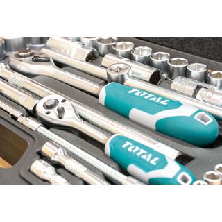 TOTAL PROFESSIONAL 1/4" & 1/2" SOCKET SET 44PCS (THT421441)