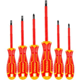 TOTAL PROFESSIONAL SET OF SCREWDRIVERS MAGNETIC VDE 1000V 6PCS (THTIS566)