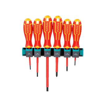 TOTAL PROFESSIONAL SET OF SCREWDRIVERS MAGNETIC VDE 1000V 6PCS (THTIS566)