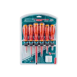 TOTAL PROFESSIONAL SET OF SCREWDRIVERS MAGNETIC VDE 1000V 6PCS (THTIS566)