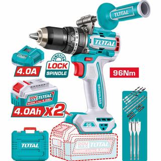 TOTAL PROFESSIONAL BATTERY IMPACT DRILL/SCREW Li-ion 20V / 4Ah / 96Nm / 2 BATTERY BL Motor (TIDLI209686E)