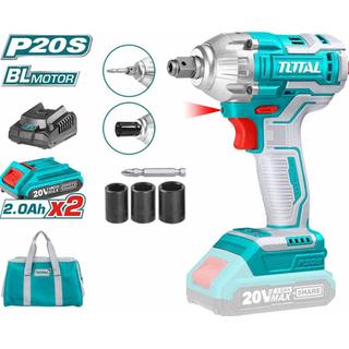 TOTAL Lithium-ion cordless impact driver & wrench 20V / 2Ah (TIWLI20208)
