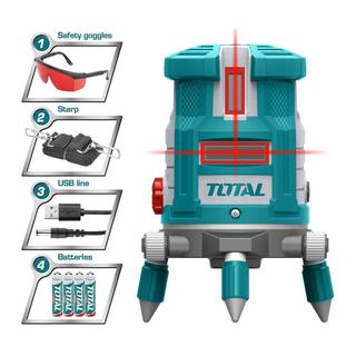 TOTAL SELF-LEVELING LINE LASER 0-20m RED LASER BEAMS (TLL306505)