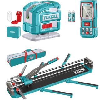 TOTAL ΕΠΑΓΓ. ΣΕΤ ΚΟΦΤΗΣ ΠΛΑΚΙΔΙΩΝ 120cm + ΑΛΦΑΔΙ LASER 35m + ΜΕΤΡΗΤΗΣ ΑΠΟΣ. 100m (TOS250911)