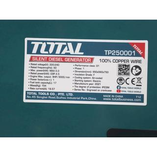 TOTAL SILENT DIESEL GENERATOR 5.000W (TP250001)